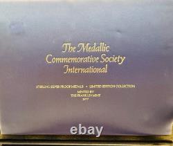 1977 Franklin Mint Medallic Commemorative Society 12 Silver Medals Sterling