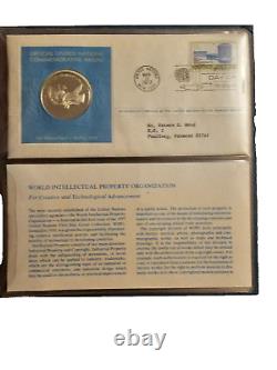 1977 Franklin Mint Official UN Silver Medallic FDC Rare