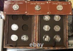 1977 Franklin Mint Sterling Silver Good Luck Collection Medal Set Of 12 Org. Box