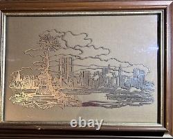 1977 Franklin Mint Sterling Silver New York Skyline Silhouette William Ressler