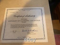 1977 Franklin Mint UCLA Bruins Royce Hall sterling silver plate Ltd #571 vintage