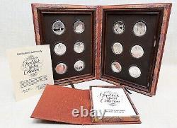 1977 Good Luck Medal Collection Franklin Mint Solid Sterling Silver 12 Medals