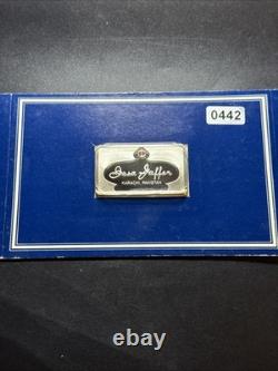 1977 ISSA JAFFER KARACHI PAKISTAN Pink Topaz 925 Silver Bar by Franklin Mint OGP