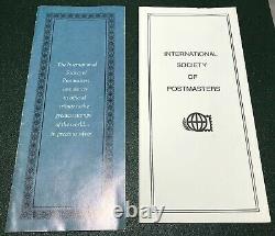 1977 International Society of Postmasters 50 Sterling Silver Greatest Stamps COA