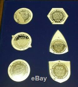 1977 NASA Manned Space Flight Emblems Sterling Silver Proofs Franklin Mint