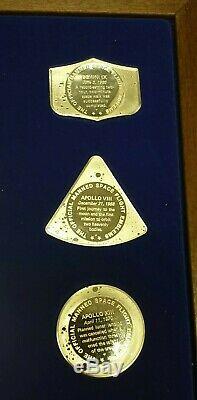 1977 NASA Manned Space Flight Emblems Sterling Silver Proofs Franklin Mint