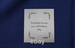 1977 Pennsylvania Three Pence 1764 Sterling Silver Note Franklin Mint E0831