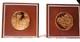 1977 Raphael's Angel 2 Coin Gold Plated 925 S. Silver Medal Set Franklin Mint