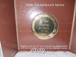 1977 Raphael's Angel 2 Coin Gold Plated 925 S. Silver Medal Set Franklin Mint