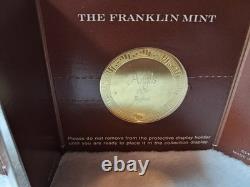 1977 Raphael's Angel 2 Coin Gold Plated 925 S. Silver Medal Set Franklin Mint