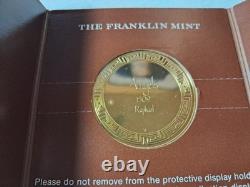 1977 Raphael's Angel 2 Coin Gold Plated 925 S. Silver Medal Set Franklin Mint