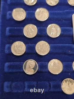 1977 Sterling Silver Franklin Mint Treasures Of The Louvre Mini Coin Collection