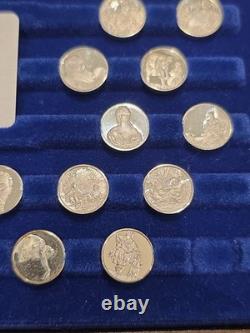 1977 Sterling Silver Franklin Mint Treasures Of The Louvre Mini Coin Collection