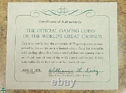 1978 25-piece Set Of Official Gaming Coins Of World's Greatest Casinos