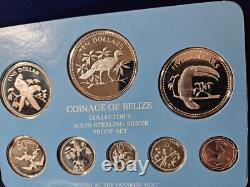 1978 Franklin Mint Belize Coinage Sterling Silver &Regular Proof Sets 16 Coins
