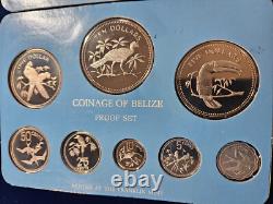 1978 Franklin Mint Belize Coinage Sterling Silver &Regular Proof Sets 16 Coins