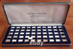 1978 Franklin Mint Great Airplanes Sterling Silver Miniature Collection Complete