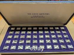 1978 Franklin Mint Great Airplanes Sterling Silver Miniature Collection Set