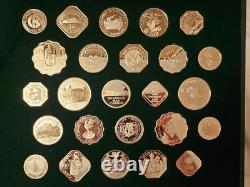 1978 Franklin Mint Official Gaming Coins Of World Great Casinos 25 Silver Coins