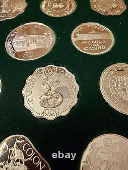 1978 Franklin Mint Official Gaming Coins Of World Great Casinos 25 Silver Coins
