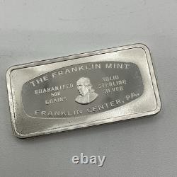 1978 Franklin Mint Waiting For Santa 500 Grains Sterling Silver Ingnot Bar