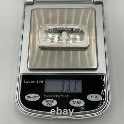 1978 Franklin Mint Waiting For Santa 500 Grains Sterling Silver Ingnot Bar