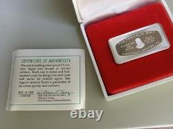 1978 Franklin Mint Waiting for Santa Ingot, Solid Sterling Silver 2.29oz