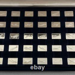 1978 The Great Airplanes 50 Sterling Silver Ingots 2g Miniatures Franklin Mint
