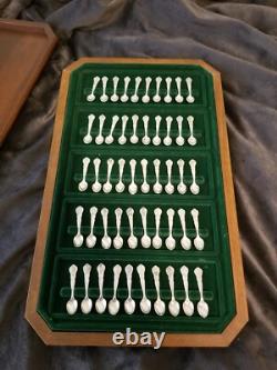 1978 Vintage Franklin Mint 50 STATE FLOWER Sterling Silver Mini Spoons