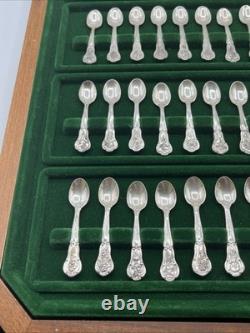 1978 Vintage Franklin Mint 50 State Flower Sterling Silver Mini Spoons Set