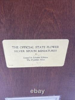 1978 Vintage Franklin Mint 50 State Flower Sterling Silver Mini Spoons Set