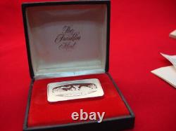 1979 FRANKLIN MINT XMAS INGOT 1000 GRAINS STERLING SILVER PROOF With0B/PAPERS