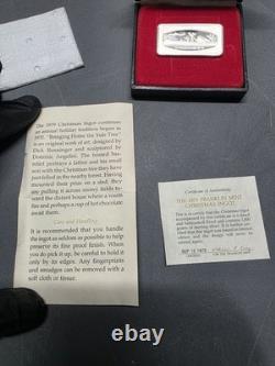 1979 Franklin Mint Christmas Ingot Sterling Yule Tree 1000 Grains