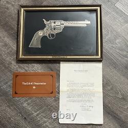 1979 Franklin Mint Colt. 45 Peacemaker 24K Gold & Sterling Silver Silhouette COA