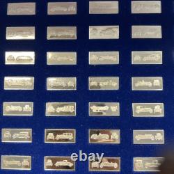 1980 Franklin Mint Classic Car Sterling Silver Miniature Bar 63pc Collection