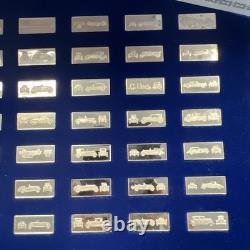 1980 Franklin Mint Classic Car Sterling Silver Miniature Bar 63pc Collection