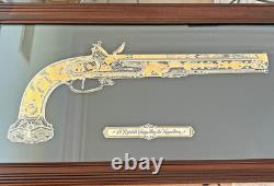 1980 Franklin Mint Versailles Pistolet 24K Gold on Sterling Silver Silhouette