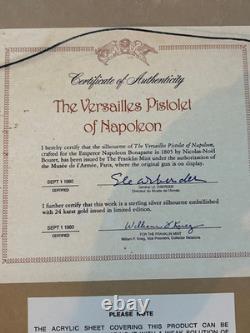1980 Franklin Mint Versailles Pistolet 24K Gold on Sterling Silver Silhouette