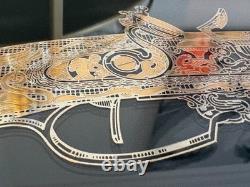 1980 Franklin Mint Versailles Pistolet 24K Gold on Sterling Silver Silhouette