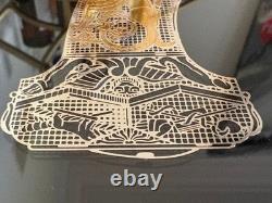 1980 Franklin Mint Versailles Pistolet 24K Gold on Sterling Silver Silhouette