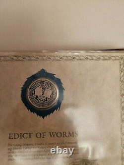 1981-85 Franklin Mint World's Great Historic Seals 50 Sterling Silver 39 Mm, Coa