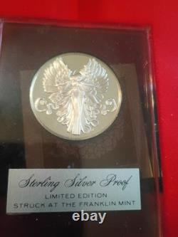 1981 Franklin Mint Holiday 4 Different Medal Set Sterling Silver Proof Certs