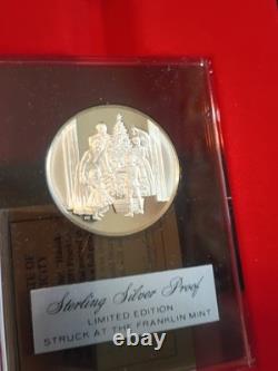1981 Franklin Mint Holiday 4 Different Medal Set Sterling Silver Proof Certs
