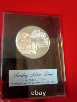 1981 Franklin Mint Holiday 4 Different Medal Set Sterling Silver Proof Certs
