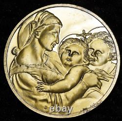 1981 Franklin Mint Madonna della Tenda Raphael 1oz Sterling Silver round C5633