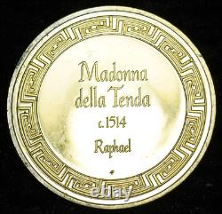 1981 Franklin Mint Madonna della Tenda Raphael 1oz Sterling Silver round C5633