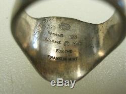 1982 Georg Jensen Denmark 925 Sterling Eagle Ring For The Franklin Mint Sz 11