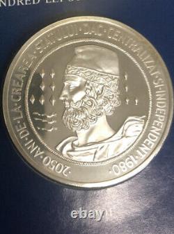 1983 100-lei Proof Sterling silver coin of Romania Franklin Mint