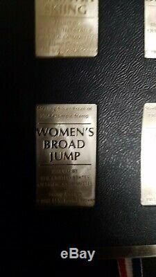 1984 STERLING SILVER U. S. OLYMPIC POSTAGE STAMP SET OF 24 INGOTS bars Franklin