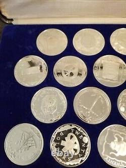 1985 Franklin Mint The Treasure Coins of the Caribbean Proof Set of 25 Sterling